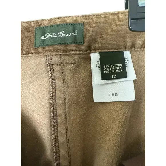 Eddie Bauer corduroy maxi skirt vintage 90s brown boho indie size 12 - Picture 3 of 7